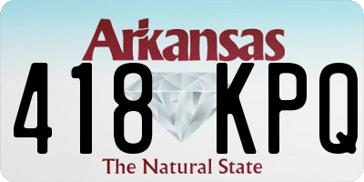 AR license plate 418KPQ