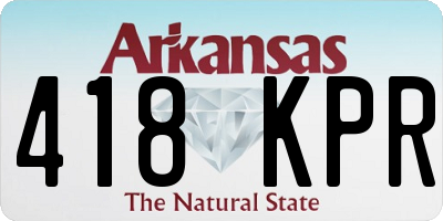 AR license plate 418KPR