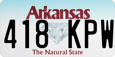 AR license plate 418KPW