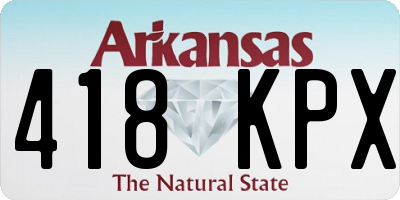 AR license plate 418KPX