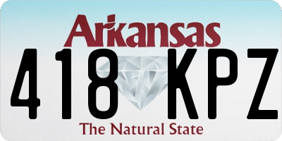 AR license plate 418KPZ