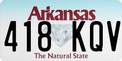 AR license plate 418KQV