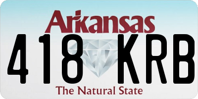 AR license plate 418KRB