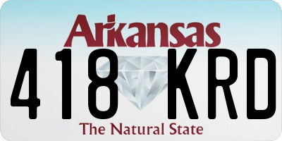 AR license plate 418KRD