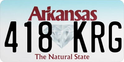 AR license plate 418KRG