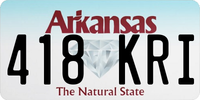 AR license plate 418KRI