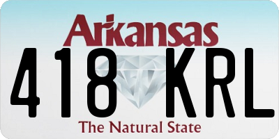 AR license plate 418KRL