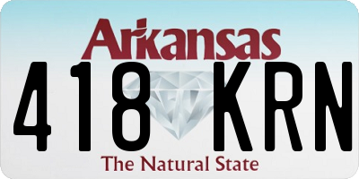 AR license plate 418KRN