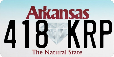 AR license plate 418KRP