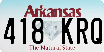 AR license plate 418KRQ