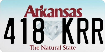 AR license plate 418KRR