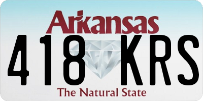 AR license plate 418KRS