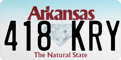 AR license plate 418KRY