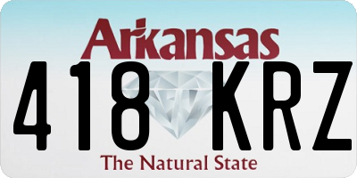 AR license plate 418KRZ