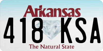 AR license plate 418KSA