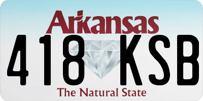 AR license plate 418KSB