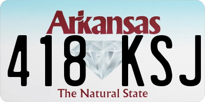 AR license plate 418KSJ