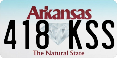 AR license plate 418KSS