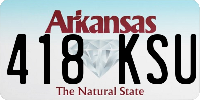 AR license plate 418KSU