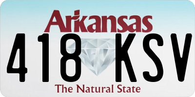 AR license plate 418KSV