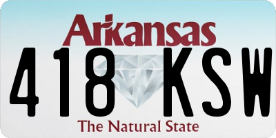 AR license plate 418KSW