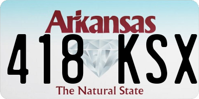AR license plate 418KSX