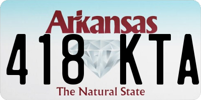 AR license plate 418KTA
