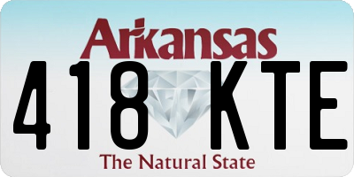 AR license plate 418KTE