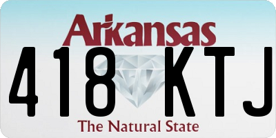 AR license plate 418KTJ