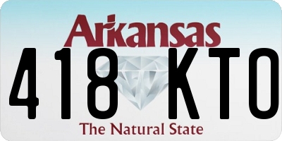 AR license plate 418KTO