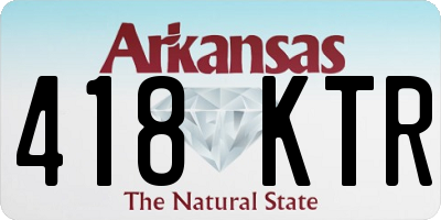 AR license plate 418KTR