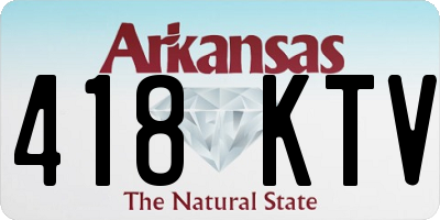 AR license plate 418KTV