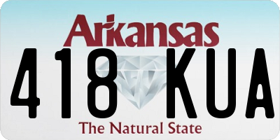 AR license plate 418KUA