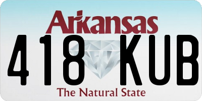 AR license plate 418KUB