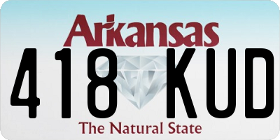 AR license plate 418KUD