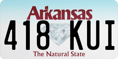 AR license plate 418KUI