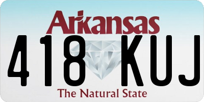 AR license plate 418KUJ