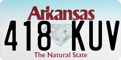 AR license plate 418KUV