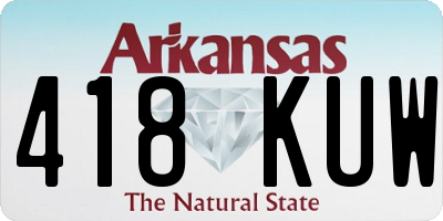AR license plate 418KUW