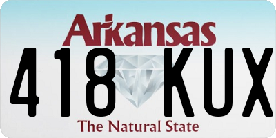 AR license plate 418KUX