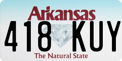 AR license plate 418KUY