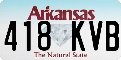 AR license plate 418KVB