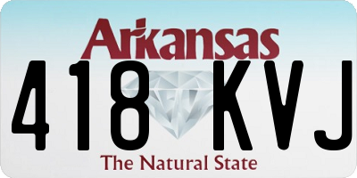 AR license plate 418KVJ