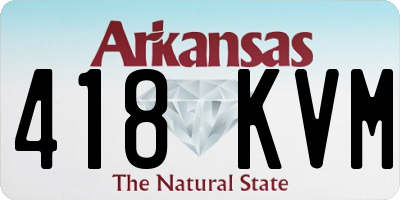 AR license plate 418KVM
