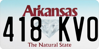 AR license plate 418KVO