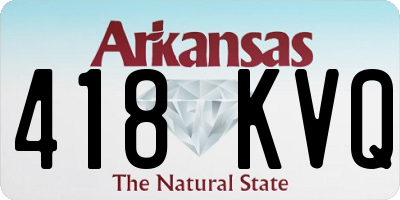 AR license plate 418KVQ
