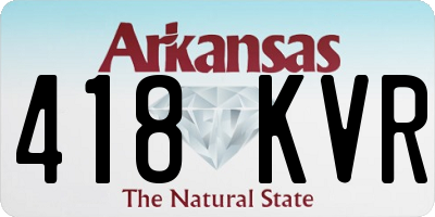 AR license plate 418KVR