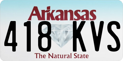 AR license plate 418KVS