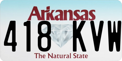 AR license plate 418KVW