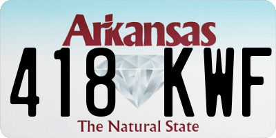 AR license plate 418KWF